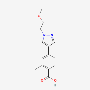 molecular formula C14H16N2O3 B15498230 4-(1-(2-Methoxyethyl)-1H-pyrazol-4-yl)-2-methylbenzoic acid 