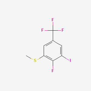 molecular formula C8H5F4IS B15498239 (2-Fluoro-3-iodo-5-(trifluoromethyl)phenyl)(methyl)sulfane 