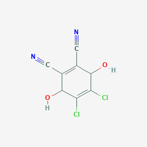 molecular formula C8H4Cl2N2O2 B15498308 4,5-Dichloro-3,6-dihydroxy-1,4-cyclohexadiene-1,2-dicarbonitrile 