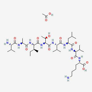 molecular formula C42H79N9O12 B15498327 CALP1 acetate 