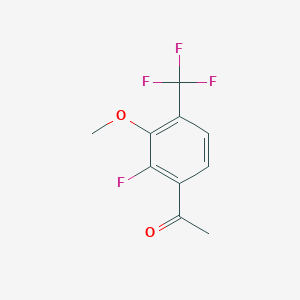 molecular formula C10H8F4O2 B15498370 1-(2-Fluoro-3-methoxy-4-(trifluoromethyl)phenyl)ethanone 