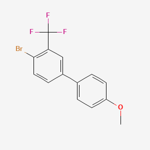 molecular formula C14H10BrF3O B15498378 4-Bromo-4'-methoxy-3-(trifluoromethyl)-1,1'-biphenyl 