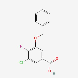 molecular formula C14H10ClFO3 B15498455 3-(Benzyloxy)-5-chloro-4-fluorobenzoic acid 