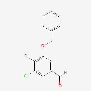 molecular formula C14H10ClFO2 B15498480 3-(Benzyloxy)-5-chloro-4-fluorobenzaldehyde 