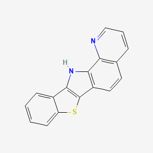 molecular formula C17H10N2S B15498526 3-thia-11,14-diazapentacyclo[10.8.0.02,10.04,9.013,18]icosa-1(12),2(10),4,6,8,13(18),14,16,19-nonaene CAS No. 319-20-0