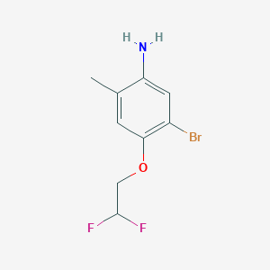 molecular formula C9H10BrF2NO B15498577 5-Bromo-4-(2,2-difluoroethoxy)-2-methylaniline 