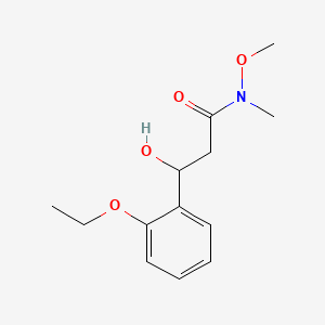 molecular formula C13H19NO4 B15498588 3-(2-Ethoxyphenyl)-3-hydroxy-N-methoxy-N-methylpropanamide 