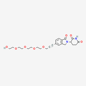 molecular formula C24H30N2O8 B15498621 Phthalimidinoglutarimide-5'-propargyl-PEG4-OH 