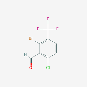 molecular formula C8H3BrClF3O B15498631 2-Bromo-6-chloro-3-trifluoromethylbenzaldehyde CAS No. 2092863-60-8