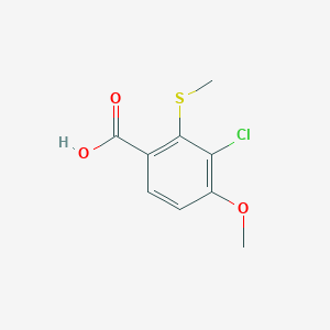 molecular formula C9H9ClO3S B15498632 3-Chloro-4-methoxy-2-(methylthio)benzoic acid 