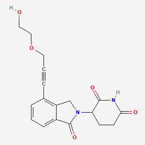 molecular formula C18H18N2O5 B15498634 Phthalimidinoglutarimide-propargyl-PEG1-OH 