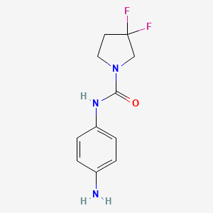 molecular formula C11H13F2N3O B15498637 N-(4-Aminophenyl)-3,3-difluoropyrrolidine-1-carboxamide 