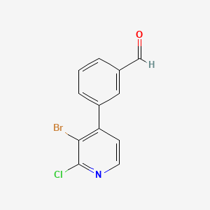 molecular formula C12H7BrClNO B15498699 3-(3-Bromo-2-chloropyridin-4-yl)benzaldehyde 