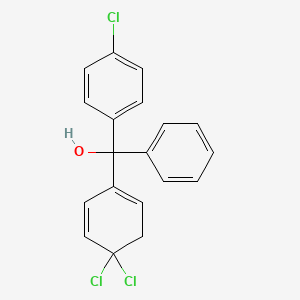 molecular formula C19H15Cl3O B15498766 (4-Chlorophenyl)-(4,4-dichloro-1-cyclohexa-1,5-dienyl)-phenylmethanol 