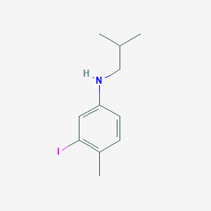 molecular formula C11H16IN B15498771 3-Iodo-N-isobutyl-4-methylaniline 