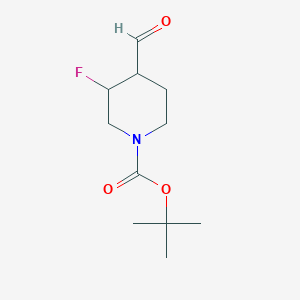 molecular formula C11H18FNO3 B15498810 Tert-butyl 3-fluoro-4-formylpiperidine-1-carboxylate 