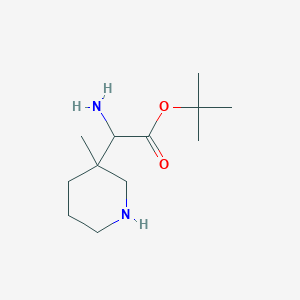 molecular formula C12H24N2O2 B15498844 Tert-butyl 2-amino-2-(3-methylpiperidin-3-yl)acetate 