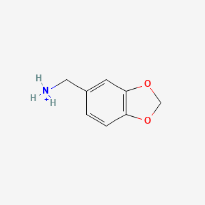 molecular formula C8H10NO2+ B15498888 1,3-Benzodioxol-5-ylmethylazanium 