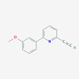 molecular formula C14H11NO B15498909 2-Ethynyl-6-(3-methoxyphenyl)pyridine 