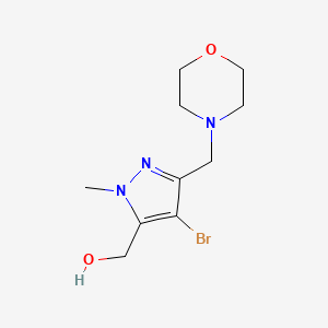 molecular formula C10H16BrN3O2 B15499688 (4-Bromo-1-methyl-3-(morpholinomethyl)-1H-pyrazol-5-yl)methanol 