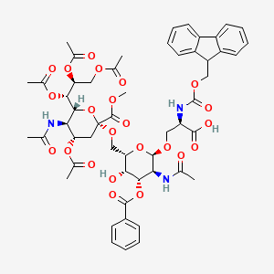 molecular formula C53H61N3O23 B15499697 N-Fmoc-4',7',8',9'-tetra-O-acetyl-3-O-benzoyl STn Epitope Methyl Ester 