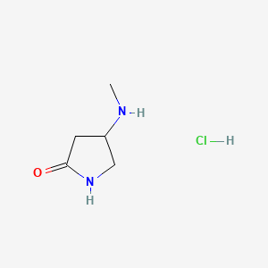 molecular formula C5H11ClN2O B15499717 4-(Methylamino)pyrrolidin-2-one hydrochloride 