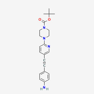 tert-Butyl 4-(5-((4-aminophenyl)ethynyl)pyridin-2-yl)piperazine-1-carboxylate