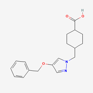 (1r,4r)-4-((4-(Benzyloxy)-1H-pyrazol-1-yl)methyl)cyclohexanecarboxylic acid