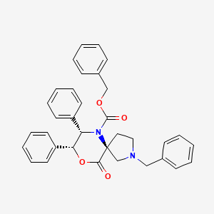 benzyl (5S,7S,8R)-2-benzyl-10-oxo-7,8-diphenyl-9-oxa-2,6-diazaspiro[4.5]decane-6-carboxylate