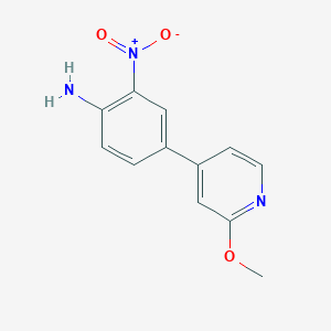 molecular formula C12H11N3O3 B15499901 4-(2-Methoxypyridin-4-yl)-2-nitroaniline 