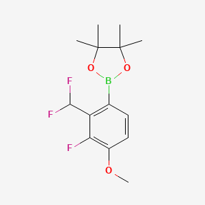 molecular formula C14H18BF3O3 B15499908 2-[2-(Difluoromethyl)-3-fluoro-4-methoxyphenyl]-4,4,5,5-tetramethyl-1,3,2-dioxaborolane 