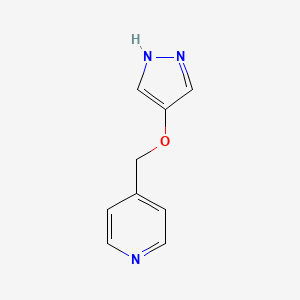 molecular formula C9H9N3O B15499909 4-(((1H-pyrazol-4-yl)oxy)methyl)pyridine 