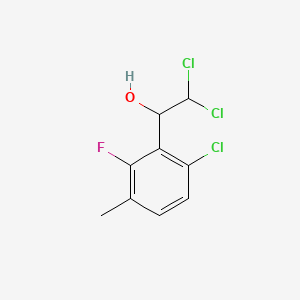 molecular formula C9H8Cl3FO B15499927 2,2-Dichloro-1-(6-chloro-2-fluoro-3-methylphenyl)ethanol 