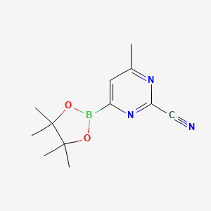 4-Methyl-6-(4,4,5,5-tetramethyl-1,3,2-dioxaborolan-2-YL)pyrimidine-2-carbonitrile