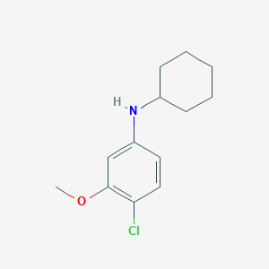 molecular formula C13H18ClNO B15499936 4-Chloro-N-cyclohexyl-3-methoxyaniline 