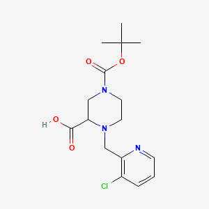 4-Tert-butoxycarbonyl-1-[(3-chloro-2-pyridyl)methyl]piperazine-2-carboxylic acid