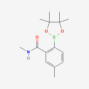 molecular formula C15H22BNO3 B15499975 N,5-dimethyl-2-(4,4,5,5-tetramethyl-1,3,2-dioxaborolan-2-yl)benzamide 