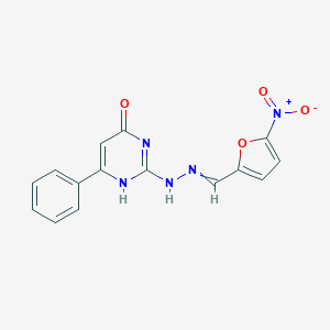 B155000 5-Nitro-2-furaldehyde 4-hydroxy-6-phenyl-2-pyrimidinylhydrazone CAS No. 1899-63-4