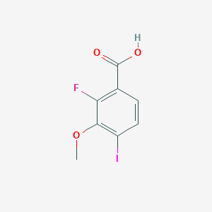 molecular formula C8H6FIO3 B15500064 2-Fluoro-4-iodo-3-methoxybenzoic acid 