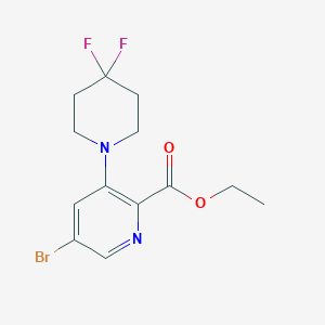 molecular formula C13H15BrF2N2O2 B15500111 Ethyl 5-bromo-3-(4,4-difluoropiperidin-1-yl)picolinate 