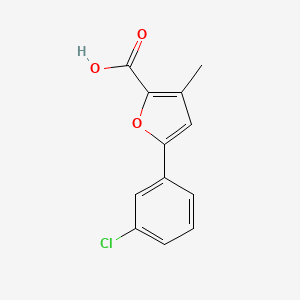 molecular formula C12H9ClO3 B15500117 5-(3-Chlorophenyl)-3-methylfuran-2-carboxylic acid 