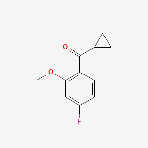 molecular formula C11H11FO2 B15500161 Cyclopropyl(4-fluoro-2-methoxyphenyl)methanone 