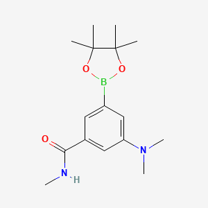 molecular formula C16H25BN2O3 B15500166 3-(dimethylamino)-N-methyl-5-(4,4,5,5-tetramethyl-1,3,2-dioxaborolan-2-yl)benzamide 