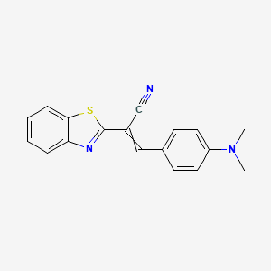 molecular formula C18H15N3S B15500244 (2E)-2-(1,3-benzothiazol-2-yl)-3-[4-(dimethylamino)phenyl]prop-2-enenitrile 