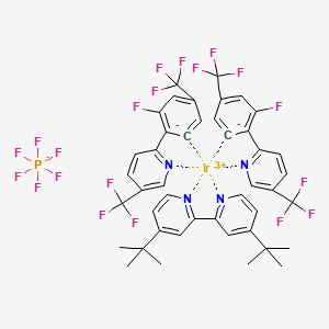 molecular formula C44H34F20IrN4P B15500399 4-tert-butyl-2-(4-tert-butylpyridin-2-yl)pyridine;2-[2-fluoro-4-(trifluoromethyl)benzene-6-id-1-yl]-5-(trifluoromethyl)pyridine;iridium(3+);hexafluorophosphate 