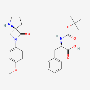 molecular formula C27H35N3O6 B15500418 (4R)-2-(4-methoxyphenyl)-2,5-diazaspiro[3.4]octan-3-one;(2S)-2-[(2-methylpropan-2-yl)oxycarbonylamino]-3-phenylpropanoic acid 