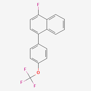 molecular formula C17H10F4O B15500475 1-Fluoro-4-(4-(trifluoromethoxy)phenyl)naphthalene 