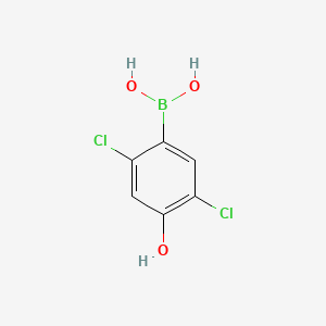 molecular formula C6H5BCl2O3 B15500490 (2,5-Dichloro-4-hydroxyphenyl)boronic acid 