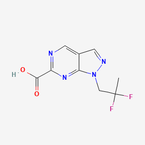 molecular formula C9H8F2N4O2 B15500501 1-(2,2-Difluoropropyl)pyrazolo[3,4-d]pyrimidine-6-carboxylic acid 