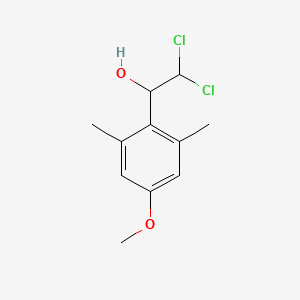 molecular formula C11H14Cl2O2 B15500573 2,2-Dichloro-1-(4-methoxy-2,6-dimethylphenyl)ethanol 